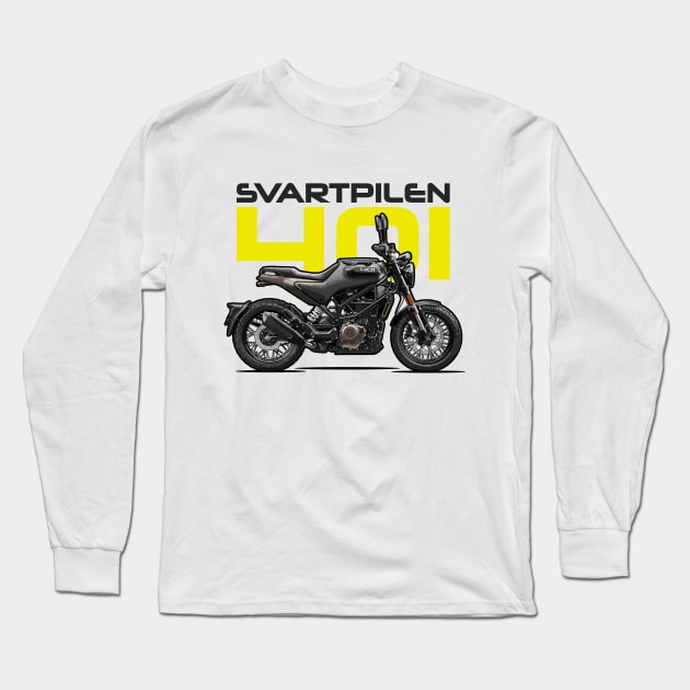 Svartpilen 401 Long Sleeve T-Shirt by Tomislav Lozić